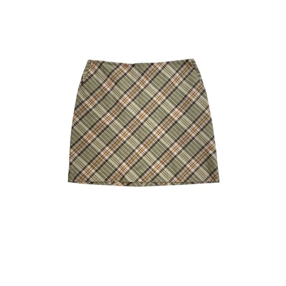 Y2K Old Navy Plaid Mini Skirt Pockets Academia Clueless Italian Fabric 2 - Picture 1 of 6